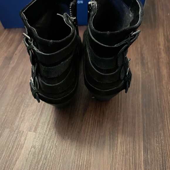 SAM EDLEMAN LEATHER BUCKLE ANKLE BOOTIES SIZE 10 - Picture 13 of 16